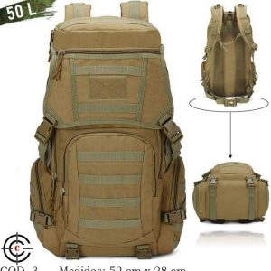 COD-03 MOCHILA TÁCTICA 50 LITROS TAPA