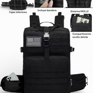 COD-17 MOCHILA TACTICA 50 LITROS COMPARTIMIENTOS LATERALES