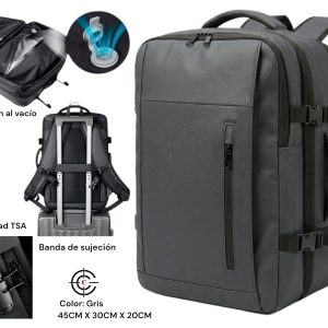 COD-212 MOCHILA VIAJERA SEMI IMPERMEABLE COMPRESIÓN AL VACIO