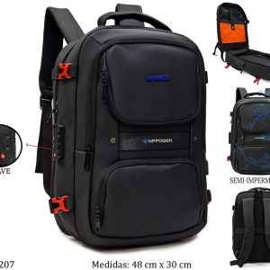 COD-207 MOCHILA SEMI IMPERMEABLE (HP)