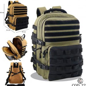 COD-22 MOCHILA TACTICA 45 LITROS RAYAS
