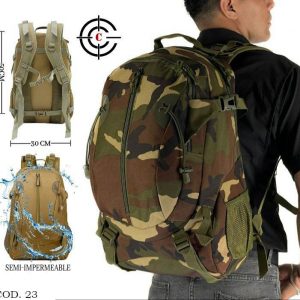 COD-23 MOCHILA TACTICA 40 LITROS. CORDONES