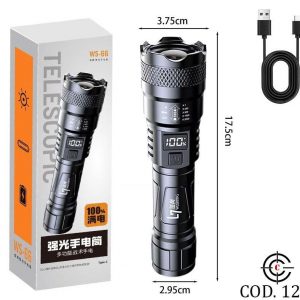 COD-128 LINTERNA TELESCÓPICA RECARGABLE