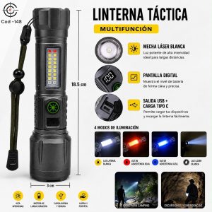 COD-148 LINTERNA GRANDE LED LATERAL